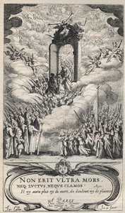 楽園の扉を急ぐ聖人と聖女 - ジャック・カロ(1592-1635)の構図とエングレーヴィング 作： Jacques Callot