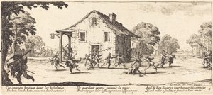 略奪のシーン、c。 1633年。 作： Jacques Callot
