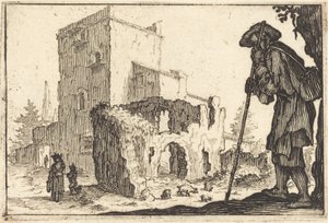 羊飼いと遺跡 作： Jacques Callot