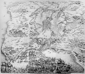 ラロシェルの包囲 作： Jacques Callot