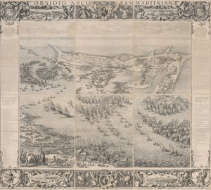 レ島の聖マルタン城塞の包囲戦 作： Jacques Callot
