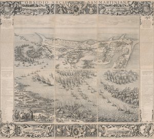 レ島の聖マルタン城塞の包囲戦 作： Jacques Callot