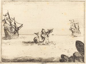 2隻の船の間のサイレン 作： Jacques Callot
