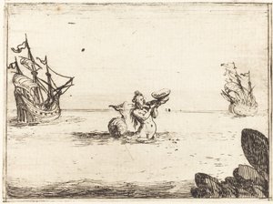 2隻の船の間のサイレン 作： Jacques Callot