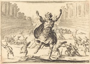 ローマのサーカスでの小競り合い、c。 1617年。 作： Jacques Callot