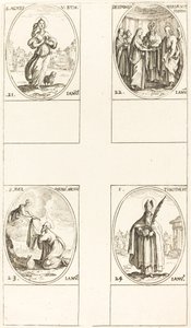 聖アグネス; 処女の結婚; 聖イルデフォンソス; 聖テモテ 作： Jacques Callot
