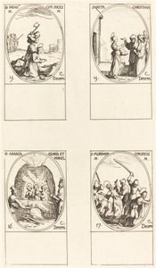 聖ビビアナ; 聖ビリヌス。 聖バーバラ; セント・サバス 作： Jacques Callot