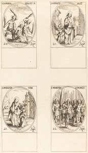 セント・カニダ; 聖マタイ; 聖イピゲニア; 聖モーリスと仲間たち 作： Jacques Callot