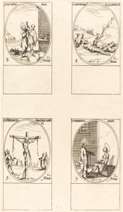 聖カストリウス、聖カルポフォラス、四冠殉教者、イメージの記念。 作： Jacques Callot