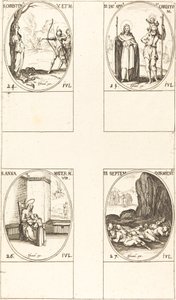 セントクリスティーナ; 聖ヤコブ、使徒、聖クリストファー。 セントアン。 Eのセブンスリーパーズ 作： Jacques Callot