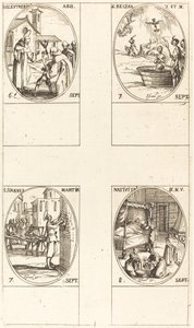 聖エレウテリウス、アボット。 セントレジーナ; セントジョン; 聖母の降誕 作： Jacques Callot