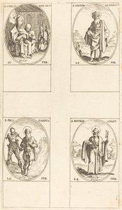 聖フェリックス; アリマテアの聖ヨセフ。 聖ポリカルペ; 聖マティアス、使徒 作： Jacques Callot