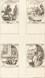 セントジョージ; 聖サバス; 聖マルコ、伝道者。 サンマルセリン 作： Jacques Callot