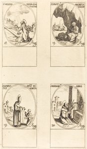 セントヘレン; 聖ドナトゥス; 聖ルドヴィクス、司教。 セントバーナード 作： Jacques Callot