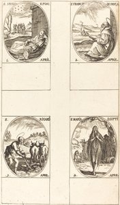 聖ヒューゴ; パウラの聖フランシス; エジプトの聖マリア。 セント・リチャード 作： Jacques Callot