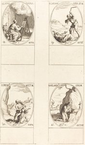 聖ルカ; セントルシアン; 聖アイリーン; 聖ヒラリオン 作： Jacques Callot