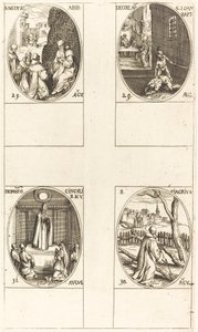 聖メデリック、アボット。 洗礼者ヨハネの斬首。 聖フィアクル; 聖母の祭り 作： Jacques Callot