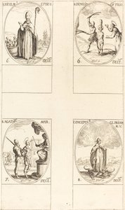 聖ニコラス; 聖ディオニシアと息子。 聖アガサ; 聖母受胎 作： Jacques Callot