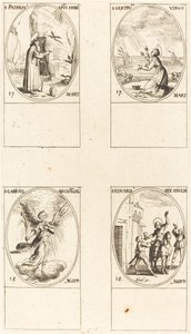 聖パトリック; 聖ガートルード。 聖ガブリエル、大天使。 セント・エドワード 作： Jacques Callot