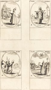 聖パーペトゥス。 クレオパの聖マリア。 聖エゼキエル; 聖レオ大帝 作： Jacques Callot
