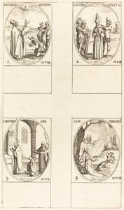 セント。 レミギウス; セント。 レオデガリウス; セント。 ジェラルド、アボット。 セント。 アッシジのフランシスコ 作： Jacques Callot
