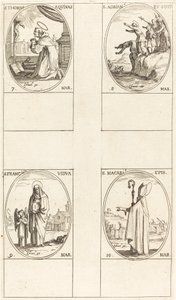 セント・トーマス・アクィン。 聖エイドリアンと仲間; セントフランシス; 聖マカリ 作： Jacques Callot