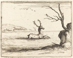 スタッグ イン ザ ウォーター 作： Jacques Callot