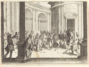 イエスの石打ち 作： Jacques Callot