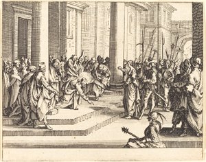イエスの石打ち、1635年。 作： Jacques Callot