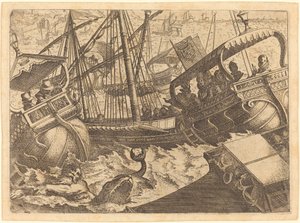 バルセロナ沖の嵐 作： Jacques Callot