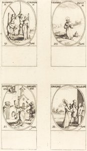 セント ジャーバスとプロターゼ。 聖シルベリア。 サモサタの聖エウセビオス。 ノーラの聖パウリヌス 作： Jacques Callot