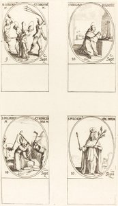 セインツ ゴルゴニアスとドロシー、St. トレンティーノのニコラス、セント. ポリアヌスとネメシアン、St. プル。 作： Jacques Callot