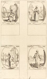 駅。 シモンとジュード、使徒。 聖水仙; 聖マルセルス。 セント・クインティン 作： Jacques Callot