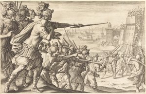 骨の採取、c。 1614年。 作： Jacques Callot
