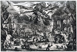 聖アントワーヌの誘惑、c1615-1635 1924 作： Jacques Callot