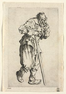 乞食：棒に寄りかかった乞食c。 1623年。