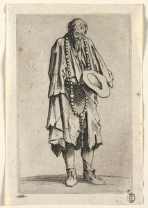 乞食: ロザリオを持った乞食 作： Jacques Callot