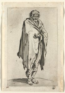 乞食: 帽子も靴もない乞食 作： Jacques Callot
