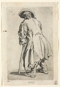 物乞い: 松葉杖一本の老乞食 作： Jacques Callot