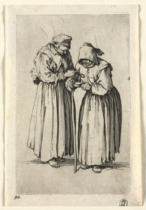 物乞い: 二人の物乞いの女性 作： Jacques Callot