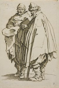 The Blind Man and his Companion、The Beggars のプレート 9 作： Jacques Callot