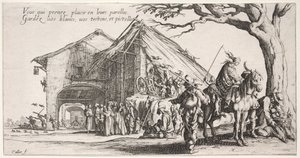 ボヘミアン：立ち寄る場所：占い師、c。 1621-1625。 作： Jacques Callot