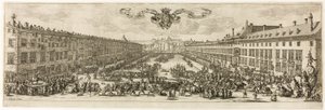 ナンシー (ニュー ストリート) のキャリエール、またはヌーヴ通り 作： Jacques Callot