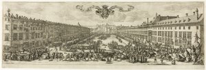 ナンシー (ニュー ストリート) のキャリエール、またはヌーヴ通り 作： Jacques Callot