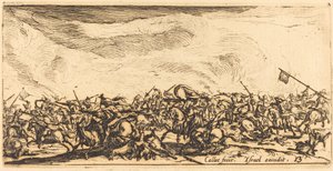 剣を使った騎兵戦闘、c。 16321634。 作： Jacques Callot