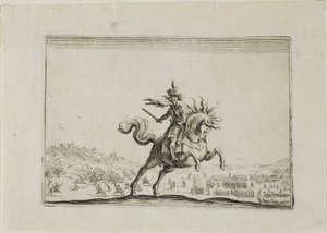 カプリスより 馬上の司令官 作： Jacques Callot