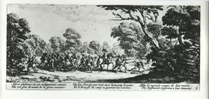イスラエルのアンリエット（c.1590-1661）1633によって彫刻された、 『戦争の不幸と不幸』からのブリガンドの発見、プレート9