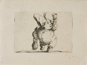 ヴァリエフィギュアゴッビより正面から見た酒飲み 作： Jacques Callot