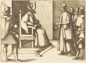 女王に感謝するトスカーナの特使 作： Jacques Callot