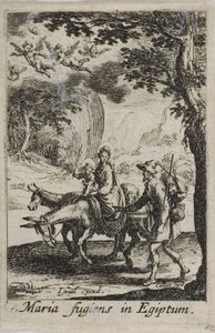 エジプトへの逃避（『聖母の生涯』より 作： Jacques Callot